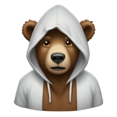 Bear with a hoodie  sticker