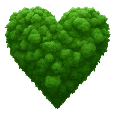 forest green heart  sticker
