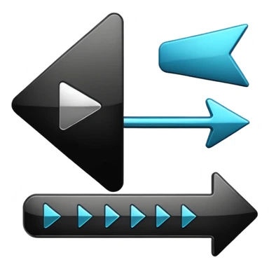 Music arrow Play buttons black sticker