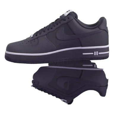 all black Nike Air Force 1 shoes sticker