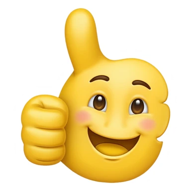 thumbs up emoji, positive and bold sticker