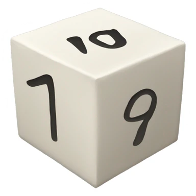 a cube, write VS16 sticker