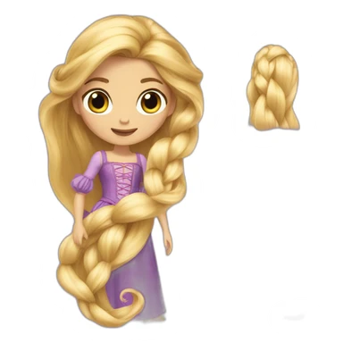 Rapunzel with dress sticker