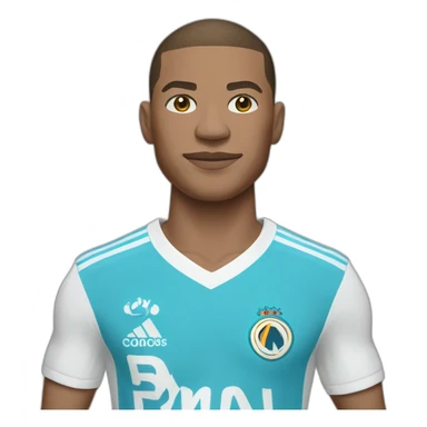 Mbappé with a Marseille jersey  sticker