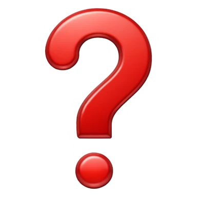 Question mark in red color  sticker