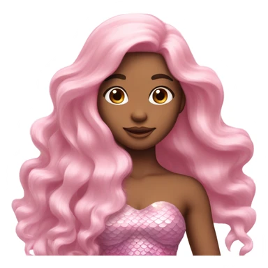pastel pink mermaid sticker