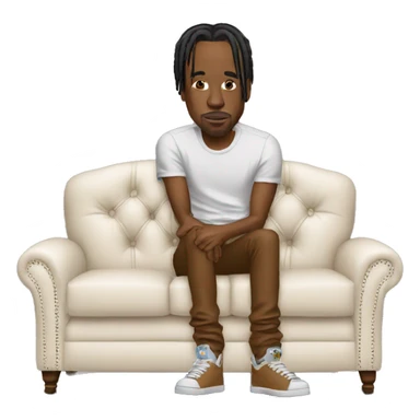 Travis Scott on a couch sticker