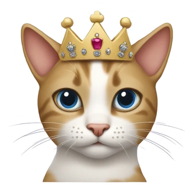 Cat with crown sticker