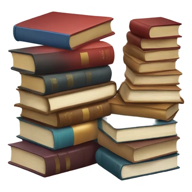 stack of fancy cover books sticker