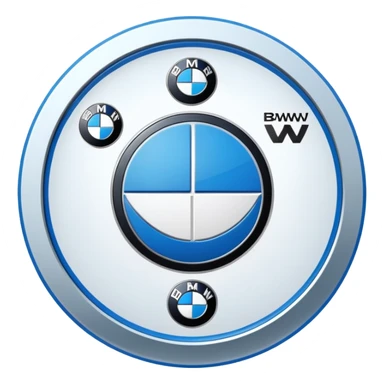 create an emoji of bmw logo so that i can copy and paste sticker