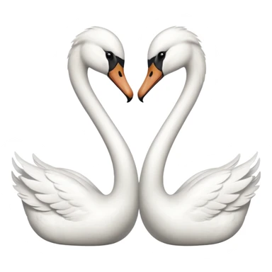 Two swans facing eachother sticker