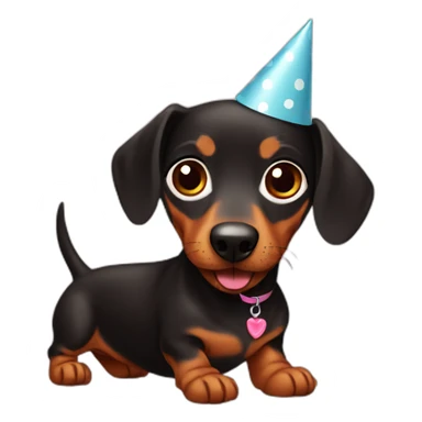Dachshund birthday sticker