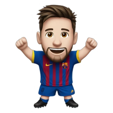 messi celebratin sticker