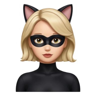 Jennifer Lawrence, in a black cat costume sticker