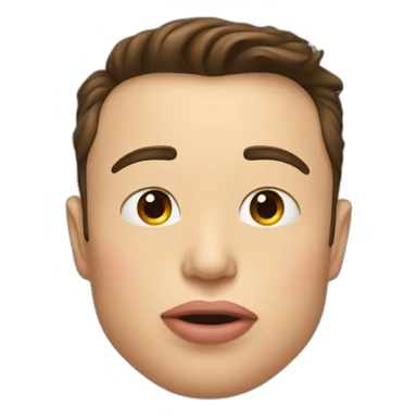 kiss elon musk sticker