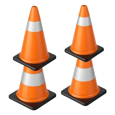 Warning Cone black sticker