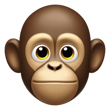 a monkey daydreaming sticker