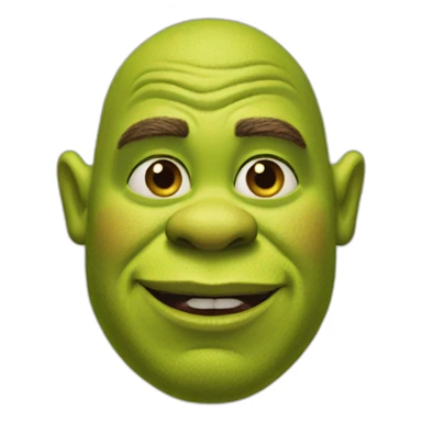 Shrek with make-up on his face sticker