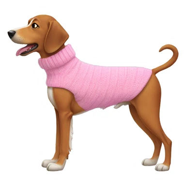 Dash hound wearing a pink sweater  sticker