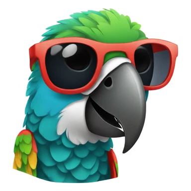 Parrot with sunglasses  sticker
