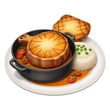 spanish pork chops with white rice sticker