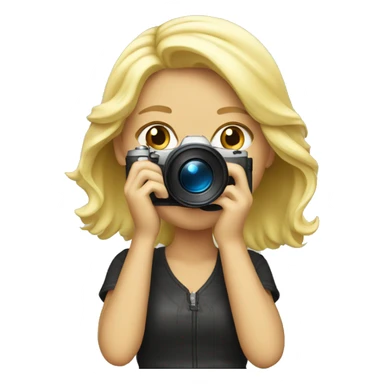 Blond girl photographer  sticker