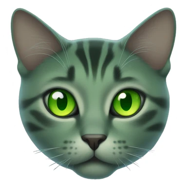 green cat eyes floating in darkness sticker