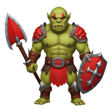 Orc guerrier rouge sticker