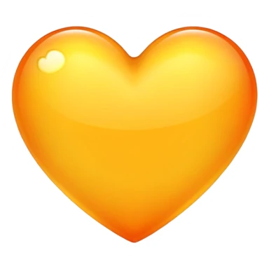 Yellow and orange heart sticker