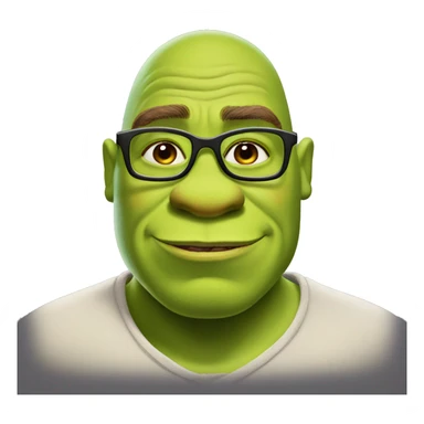 Shrek wearing glasses sticker