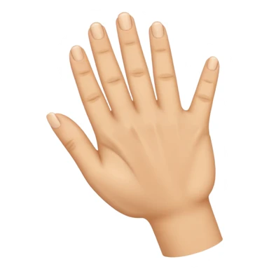 Una mano abierta menos el dedo anular y el pulgar sticker
