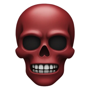 Dark red skull sticker