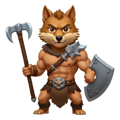 barbarian wolf rider sticker