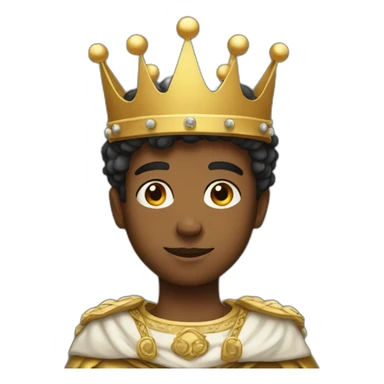 young king wearing crown sticker