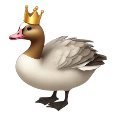 cute goose with a crown sticker