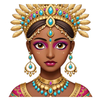 indian dancer face sticker