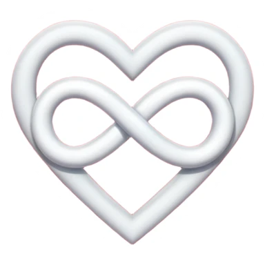 heart with an infinity symbol inside sticker