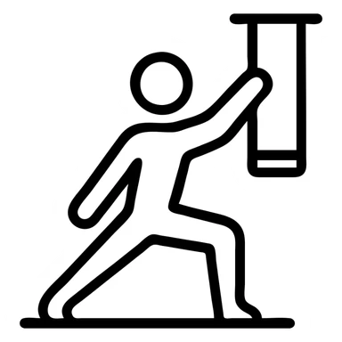 icon on the theme of yoga towel classes. image of a person in asana pose sticker