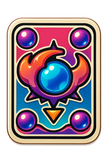 render a playing card back design for PCU sticker