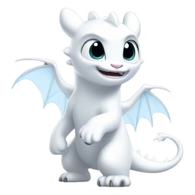 Light fury fighting stance sticker