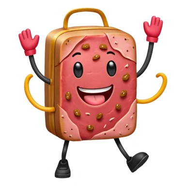 SPAM MEAT meme summer DANCE PARTY LANDSCAPE sticker