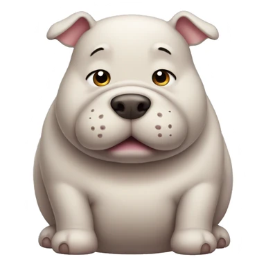 chubby dog hippo with a belly sticker