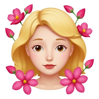 flower-bearing person sticker