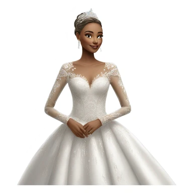 Hyper Realistic ornate ballgown long sleeve Wedding dress displays with diamanté  sticker