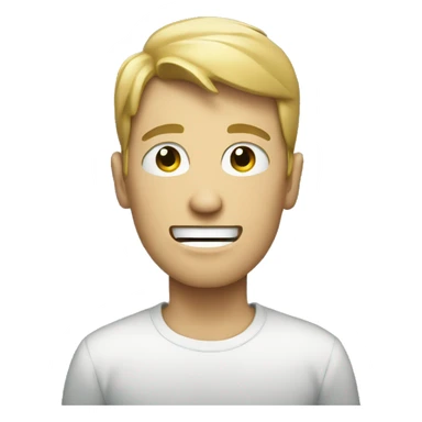 white boy face sing a cellphone sticker