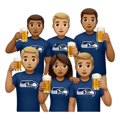 Seahawks drinking  sticker