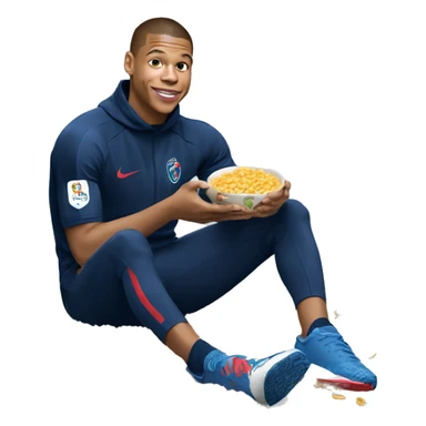 Mbappé eating cereals sticker