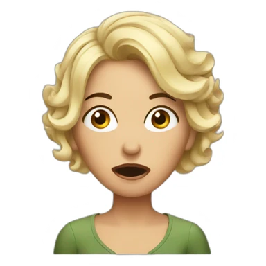 Shocked short hair designer woman sticker