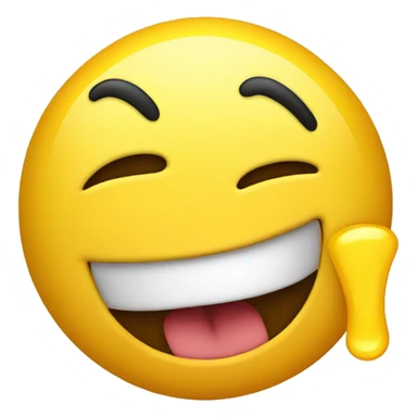 classic yellow emoji face sticking tongue out and crying sticker