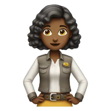 girl with belt in her hand sticker